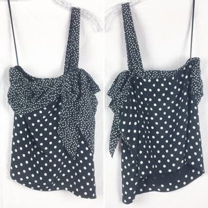 NWT Silk Blouse Polka Dot One-Shoulder J Crew